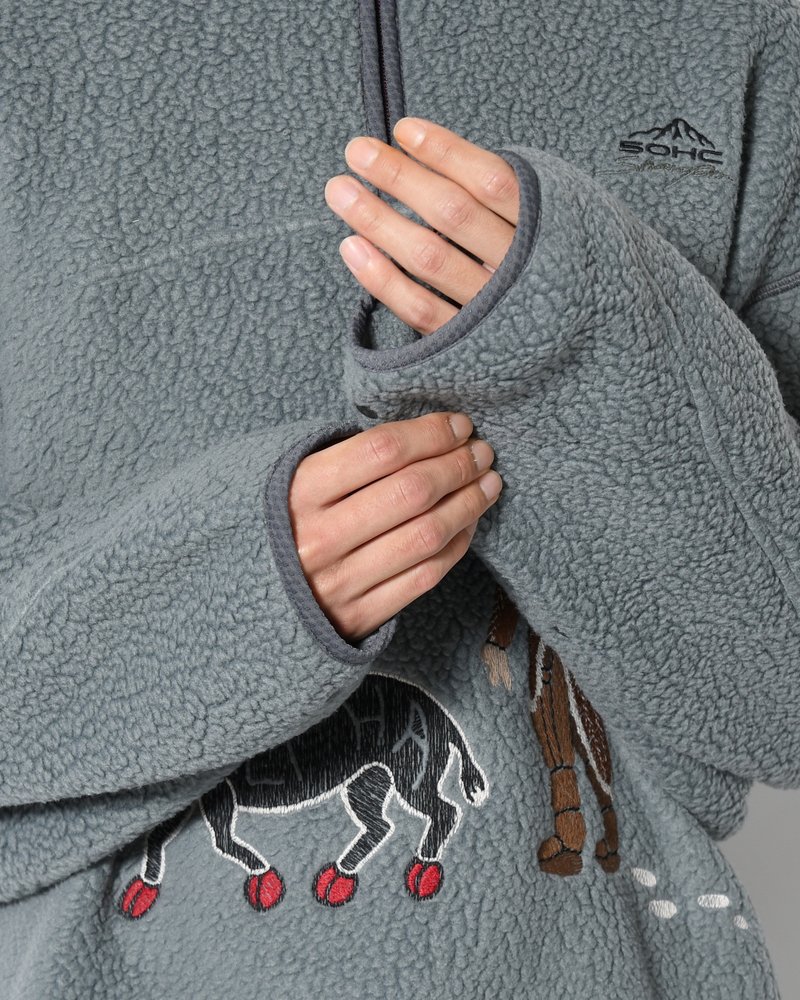 MOUNTAIN GOAT POLARTEC FLEECE ANORAK -GREY-