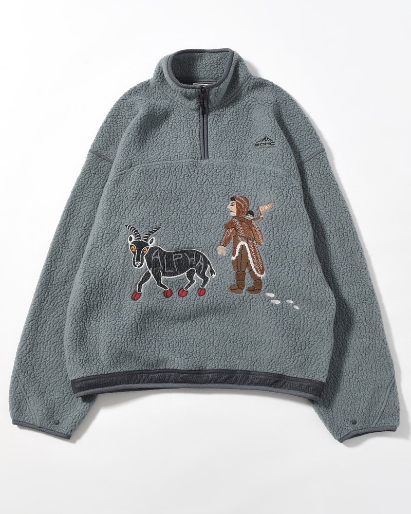 MOUNTAIN GOAT POLARTEC FLEECE ANORAK -GREY-