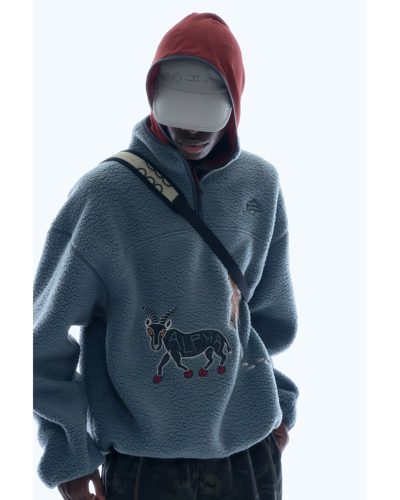 MOUNTAIN GOAT POLARTEC FLEECE ANORAK -GREY-