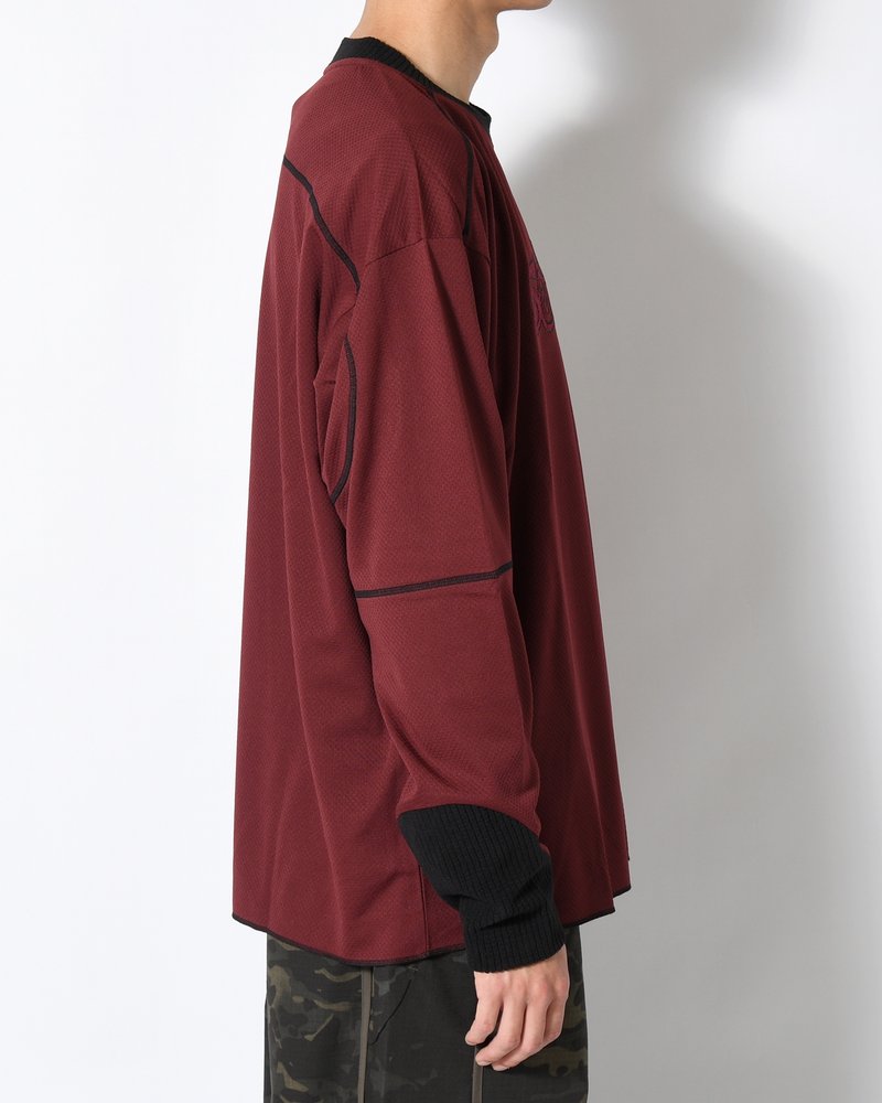 SOHC LOGO EMBROIDERY L/SL -BURGUNDY-