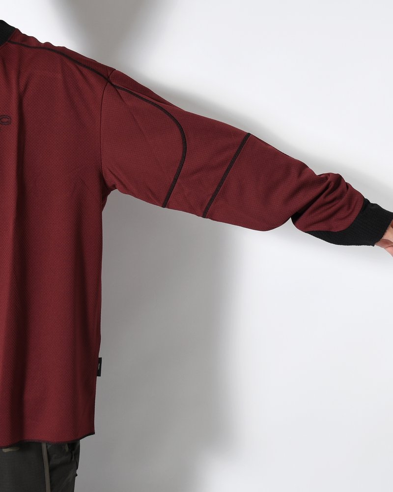 SOHC LOGO EMBROIDERY L/SL -BURGUNDY-
