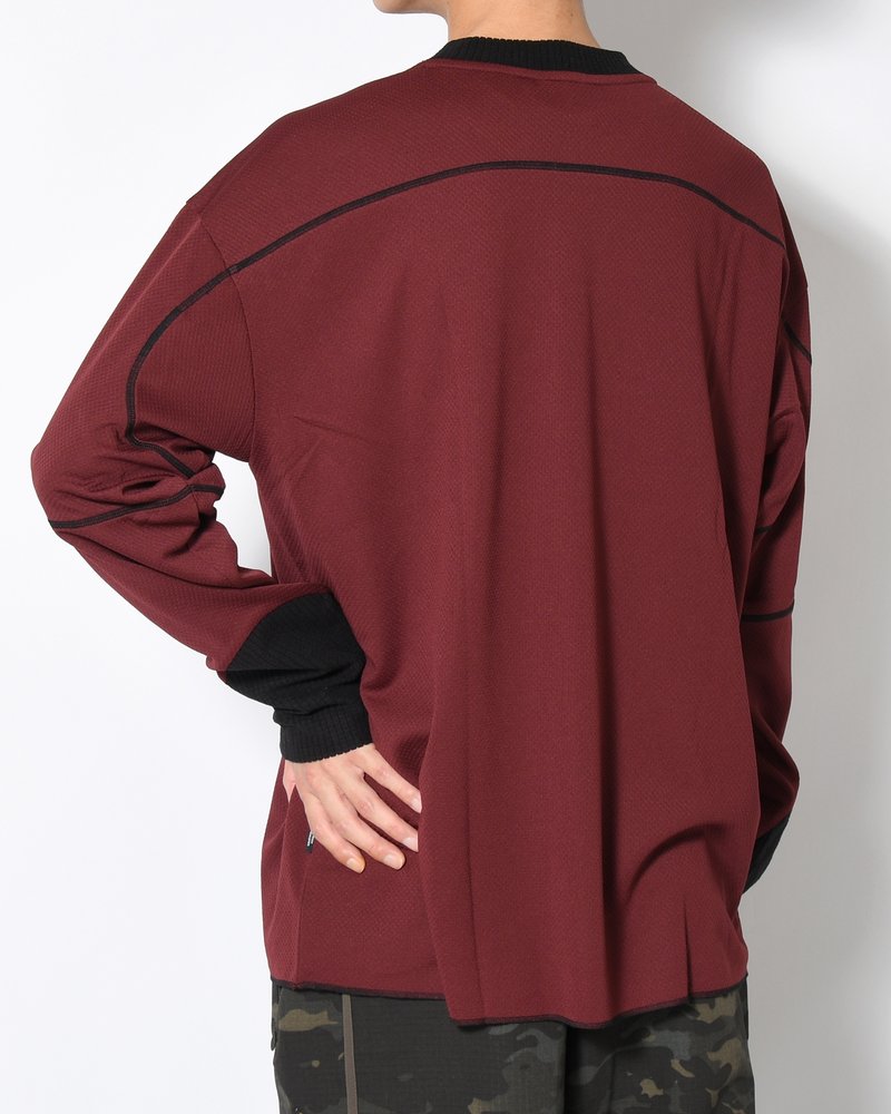 SOHC LOGO EMBROIDERY L/SL -BURGUNDY-