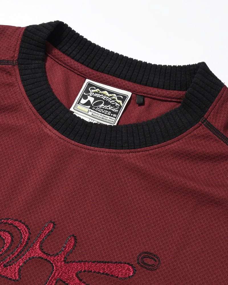 SOHC LOGO EMBROIDERY L/SL -BURGUNDY-