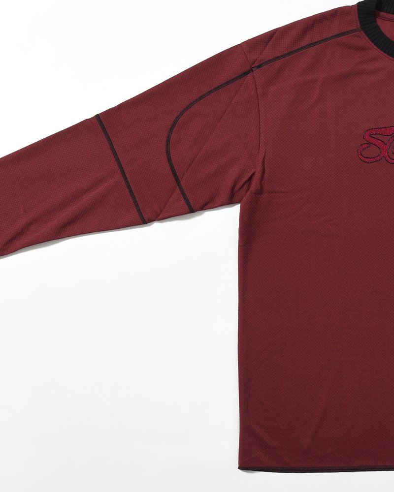 SOHC LOGO EMBROIDERY L/SL -BURGUNDY-