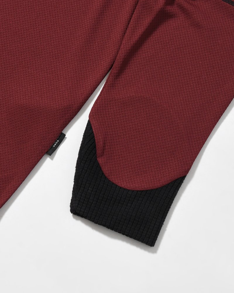 SOHC LOGO EMBROIDERY L/SL -BURGUNDY-