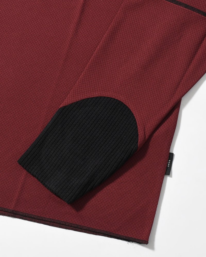 SOHC LOGO EMBROIDERY L/SL -BURGUNDY-