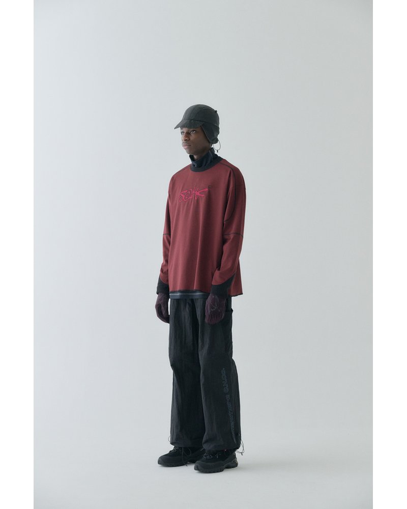SOHC LOGO EMBROIDERY L/SL -BURGUNDY-