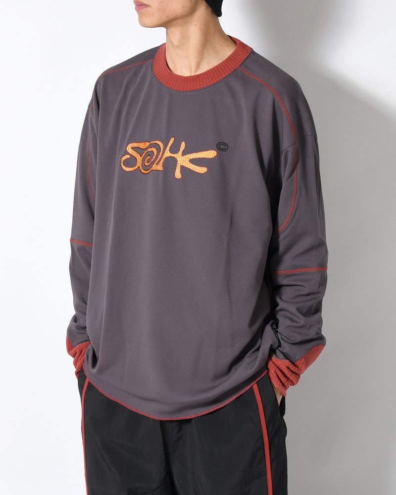 SOHC LOGO EMBROIDERY L/SL -CHARCOAL-
