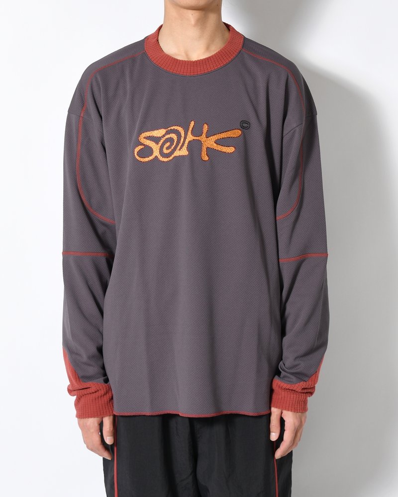 SOHC LOGO EMBROIDERY L/SL -CHARCOAL-