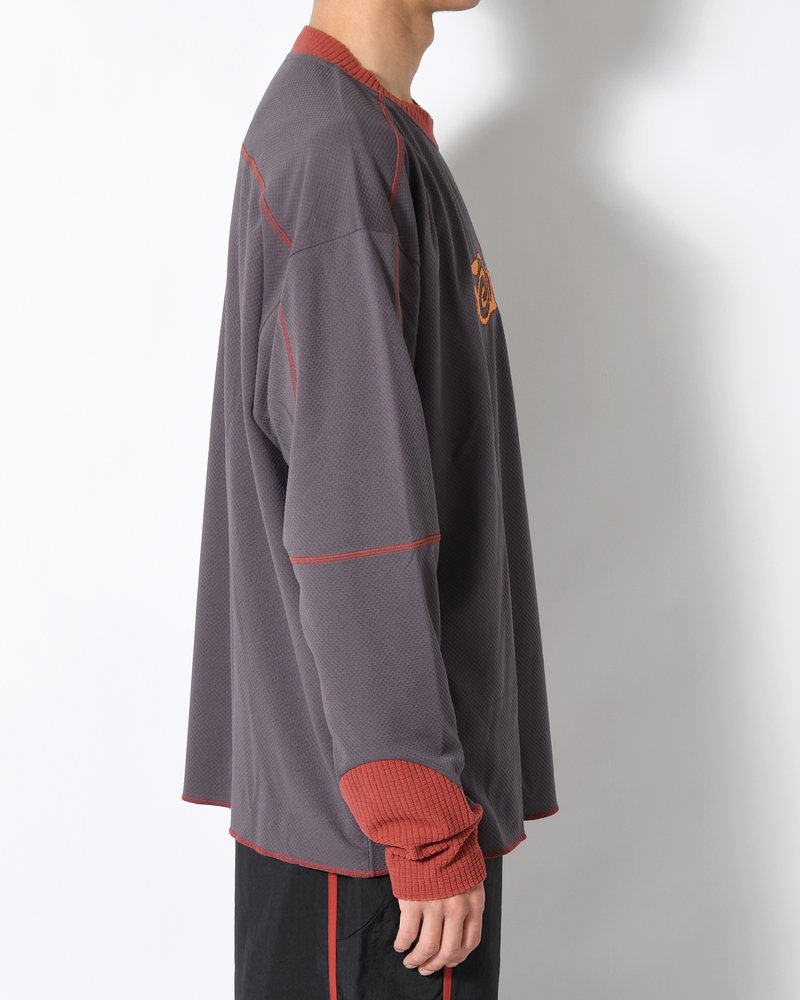 SOHC LOGO EMBROIDERY L/SL -CHARCOAL-