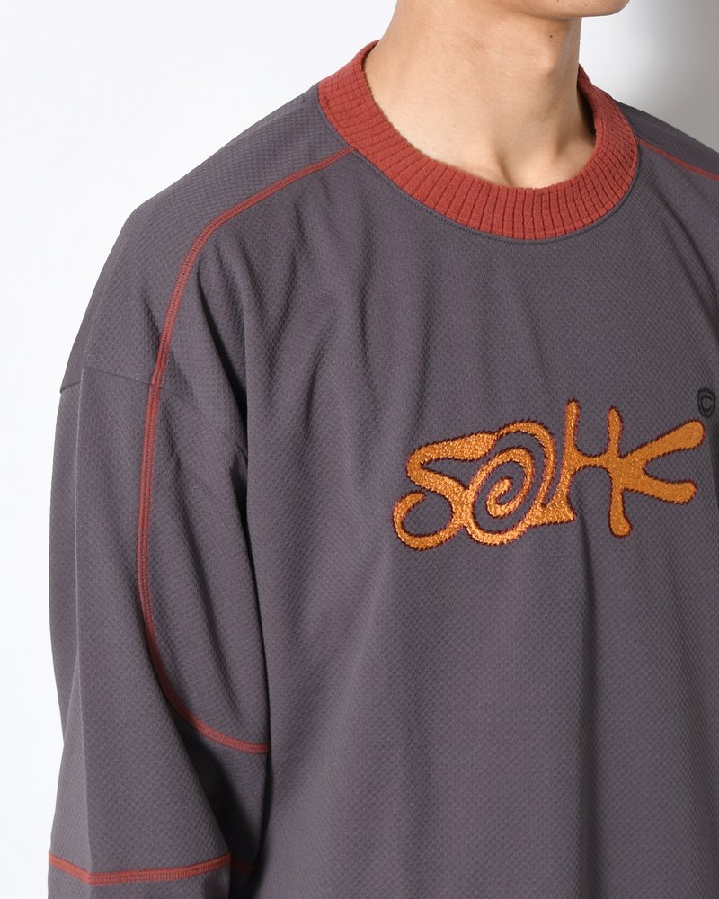 SOHC LOGO EMBROIDERY L/SL -CHARCOAL-