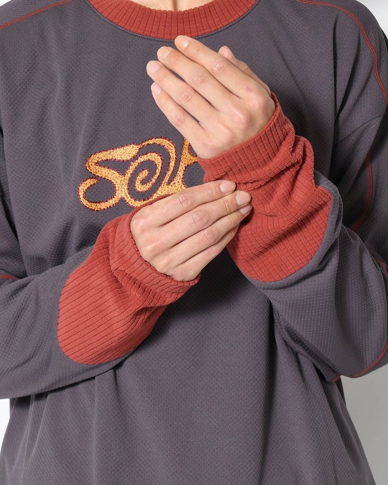 SOHC LOGO EMBROIDERY L/SL -CHARCOAL-