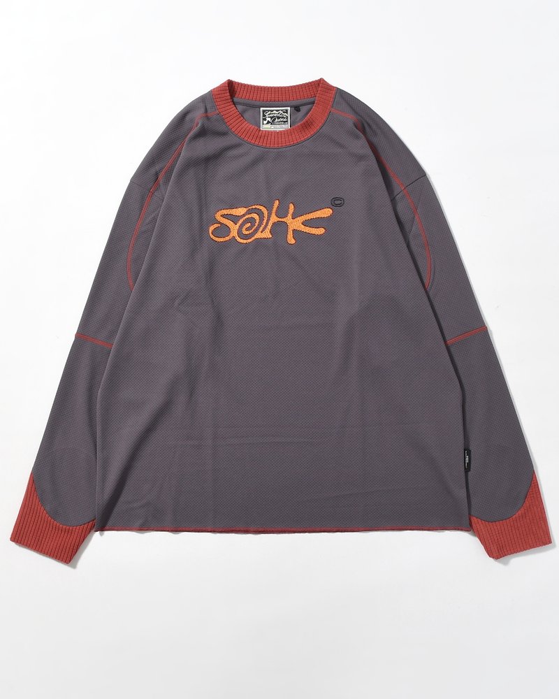 SOHC LOGO EMBROIDERY L/SL -CHARCOAL-