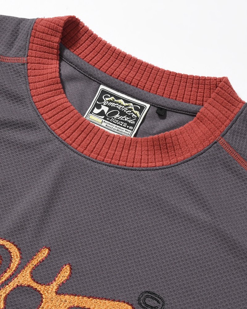 SOHC LOGO EMBROIDERY L/SL -CHARCOAL-