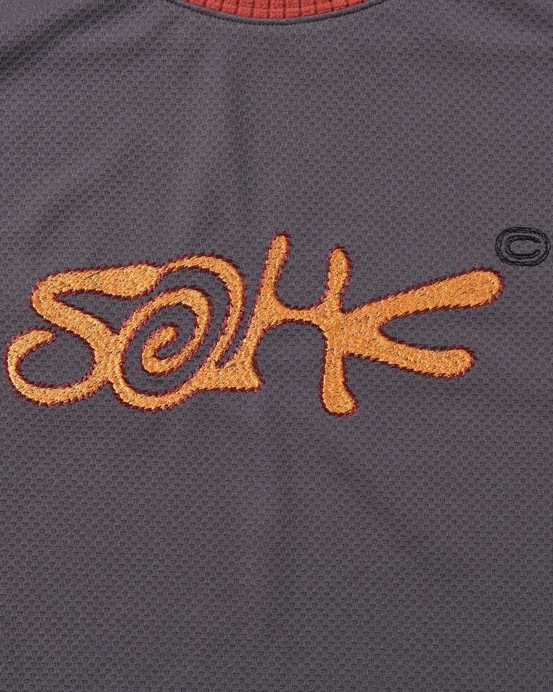 SOHC LOGO EMBROIDERY L/SL -CHARCOAL-