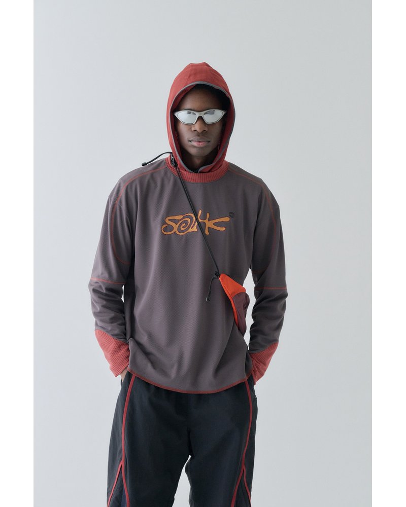 SOHC LOGO EMBROIDERY L/SL -CHARCOAL-
