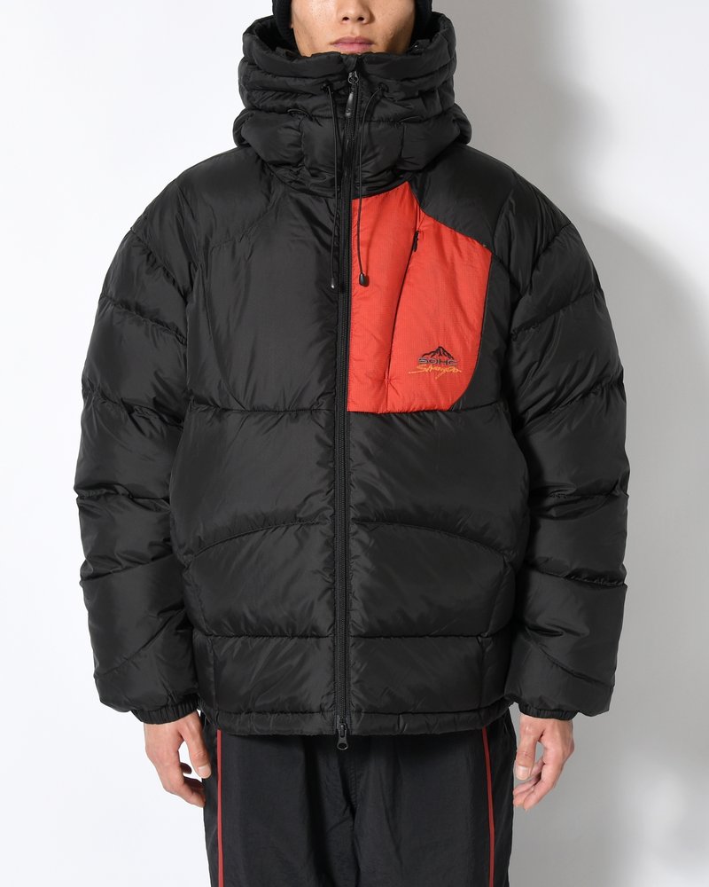 ARCHIVAL HOOD DOWN JACKET -BLACK-