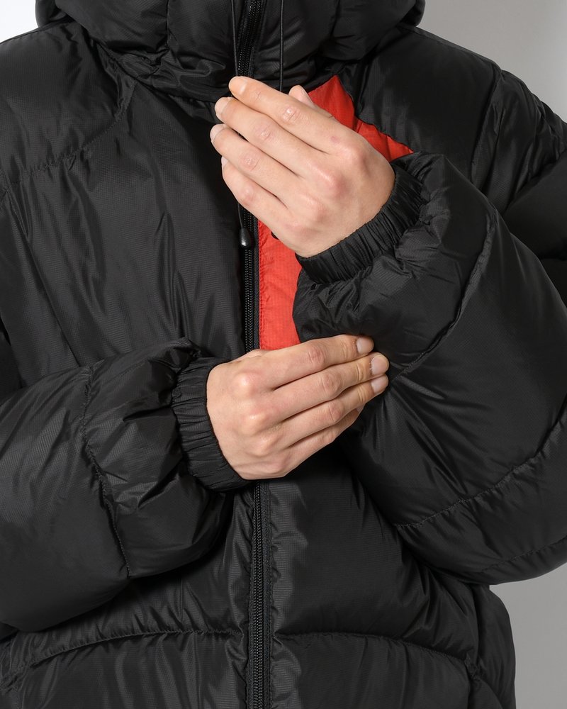 ARCHIVAL HOOD DOWN JACKET -BLACK-