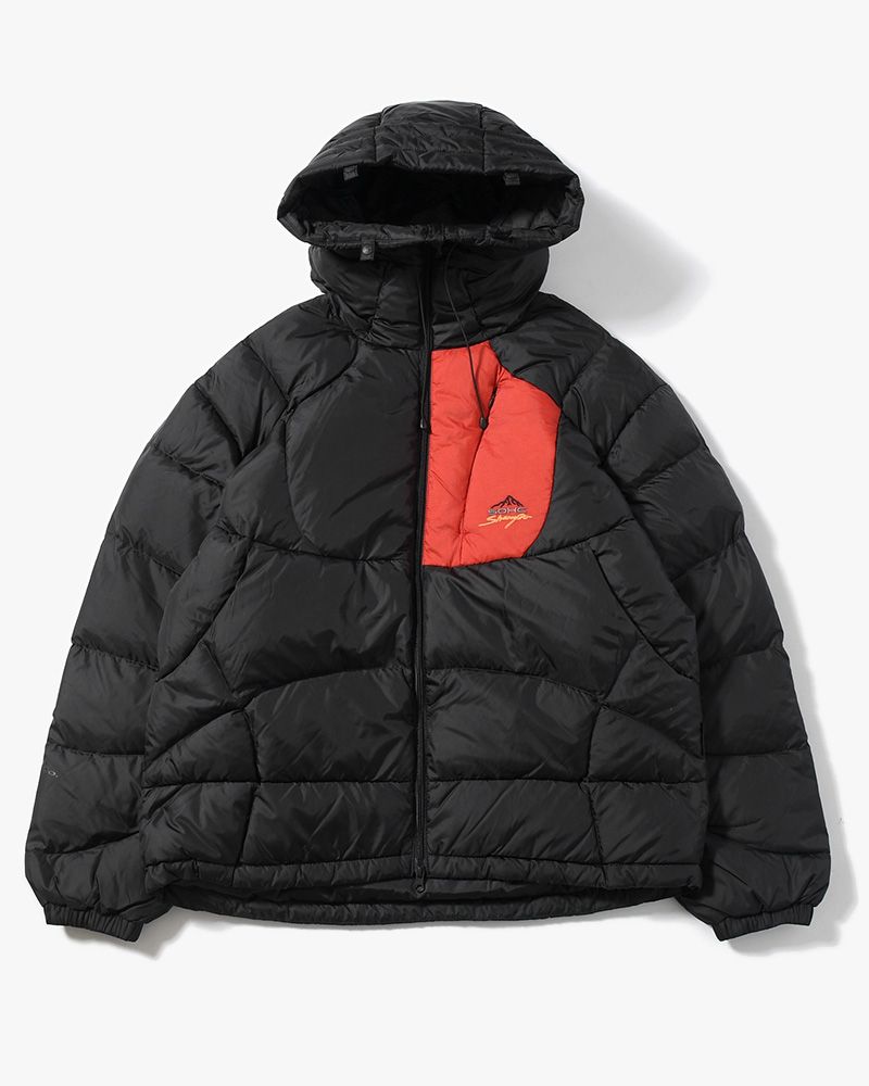ARCHIVAL HOOD DOWN JACKET -BLACK-