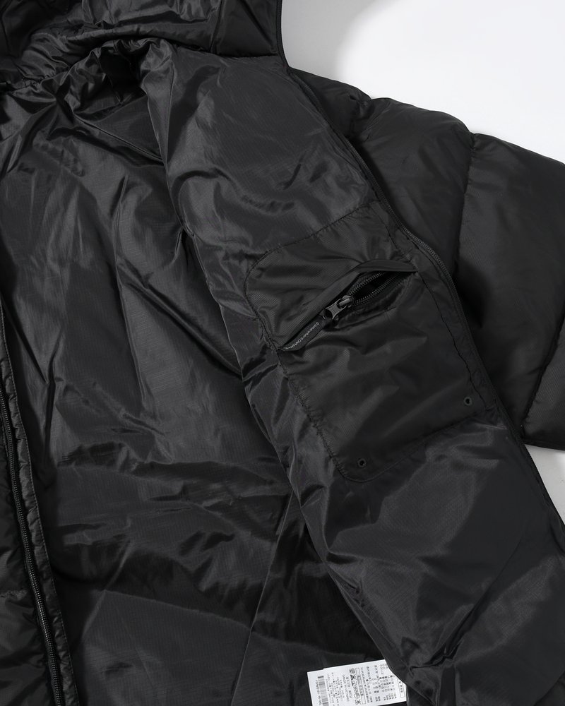 ARCHIVAL HOOD DOWN JACKET -BLACK-