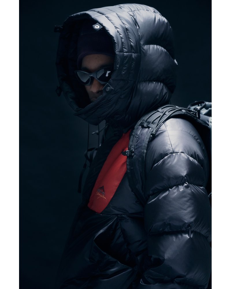 ARCHIVAL HOOD DOWN JACKET -BLACK-