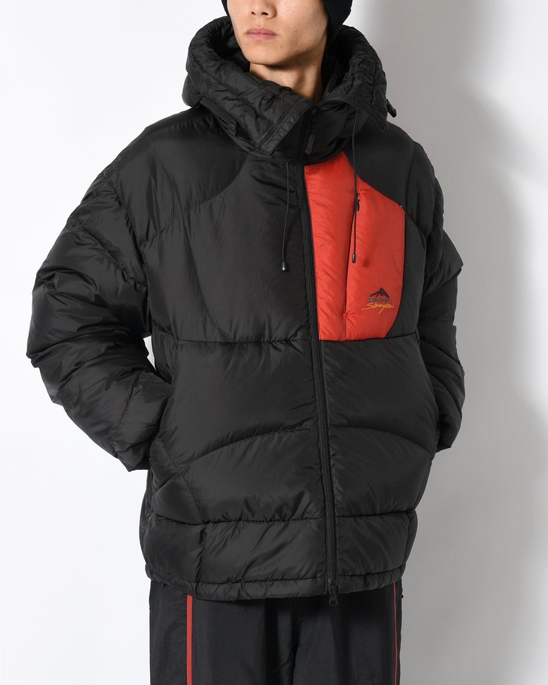 ARCHIVAL HOOD DOWN JACKET -BLACK-
