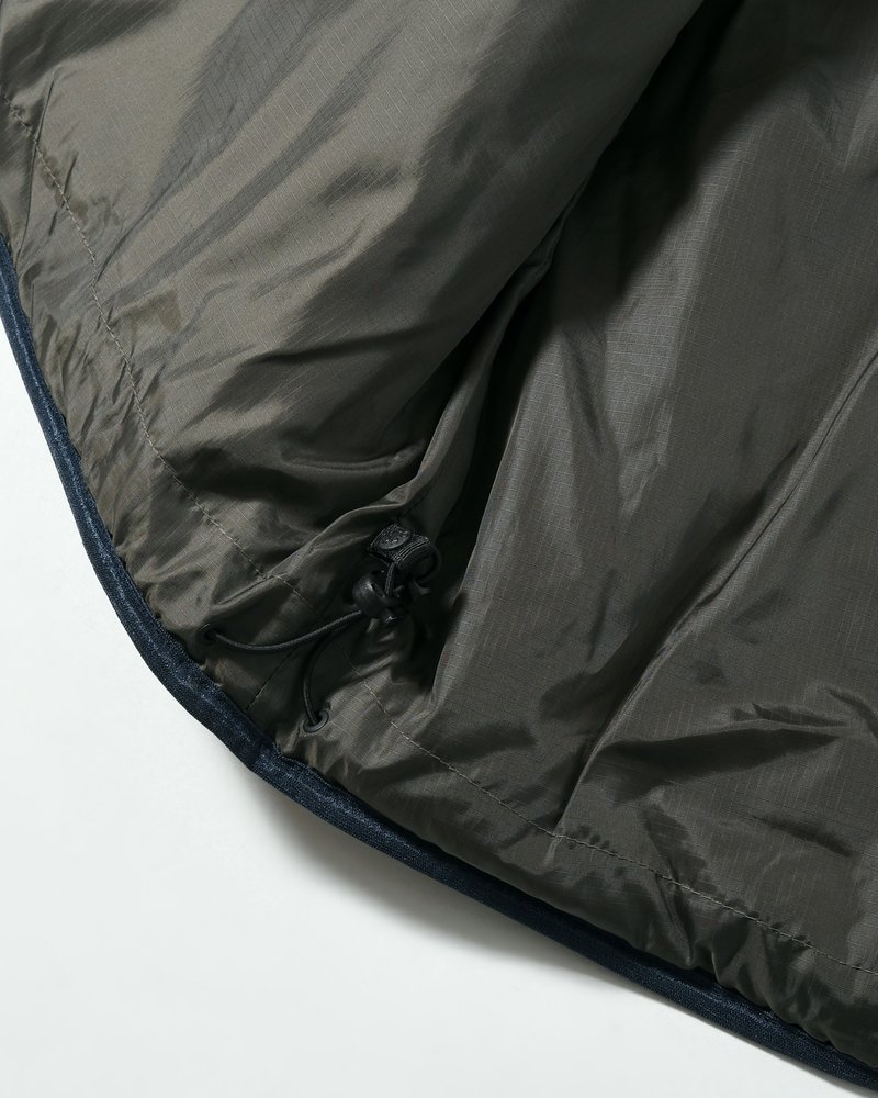 QUILTED DETAIL PUFFER JACKET -KHAKI-