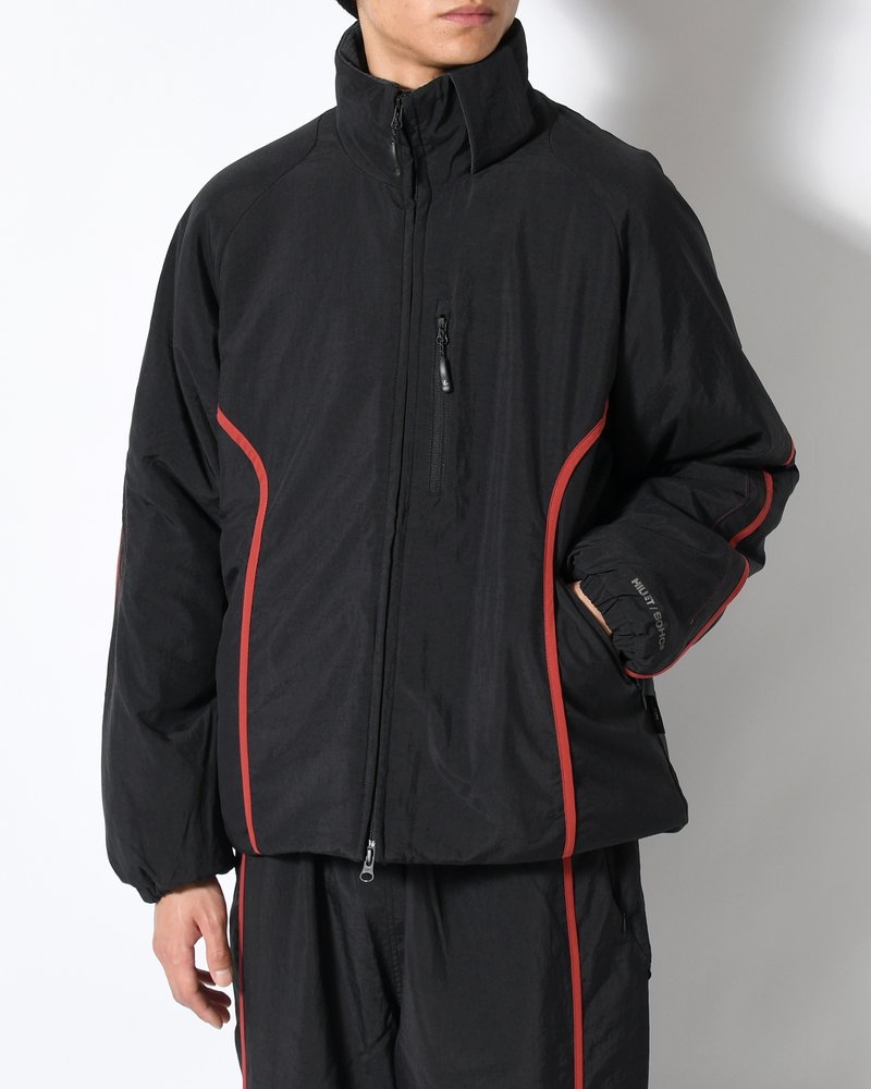 BOUND-SEAM PUFFER JACKET -BLACK-