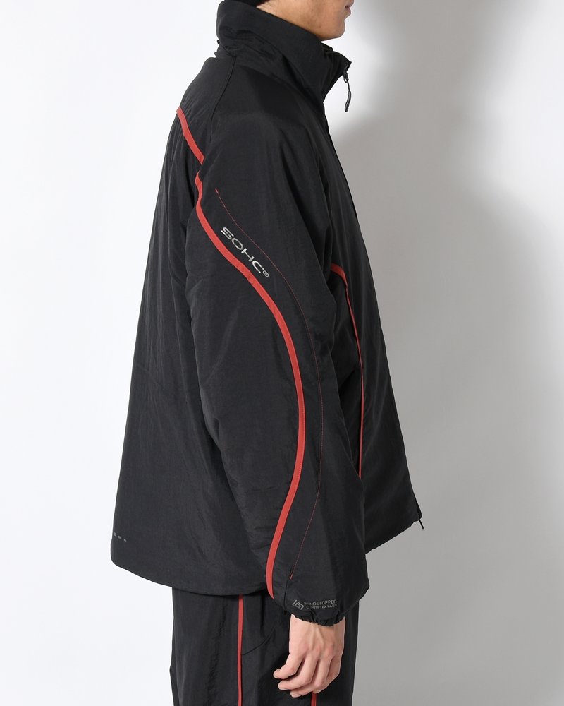 BOUND-SEAM PUFFER JACKET -BLACK-