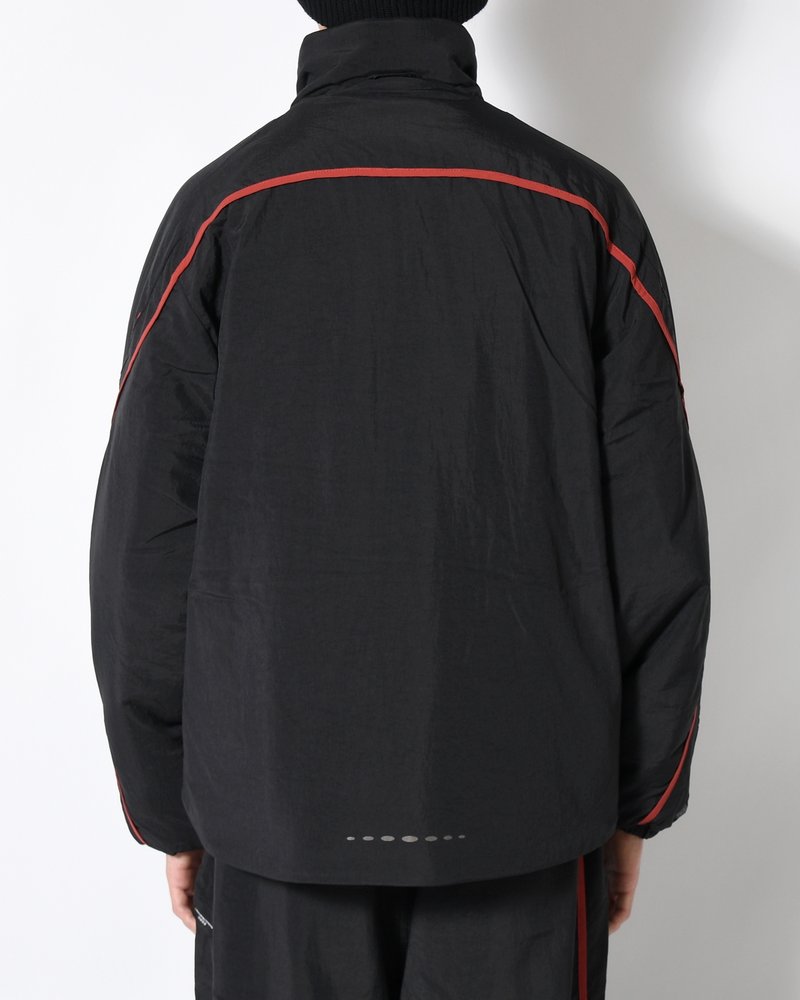 BOUND-SEAM PUFFER JACKET -BLACK-