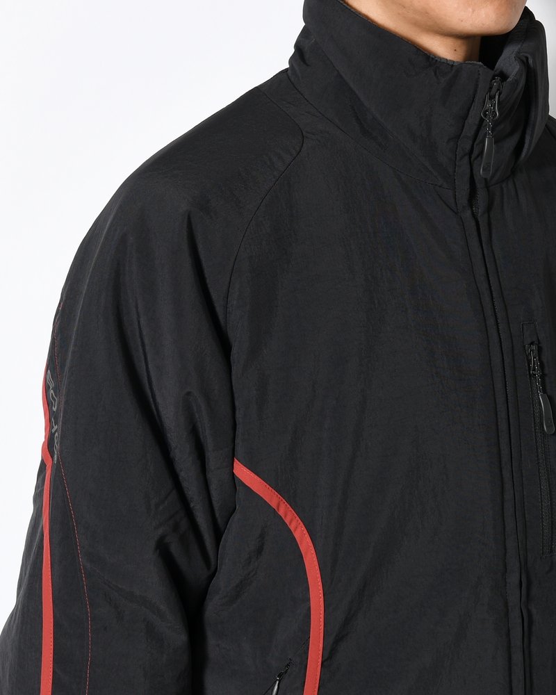 BOUND-SEAM PUFFER JACKET -BLACK-