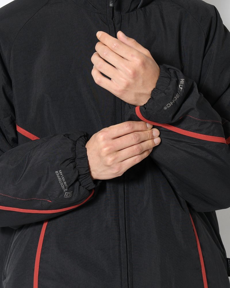BOUND-SEAM PUFFER JACKET -BLACK-
