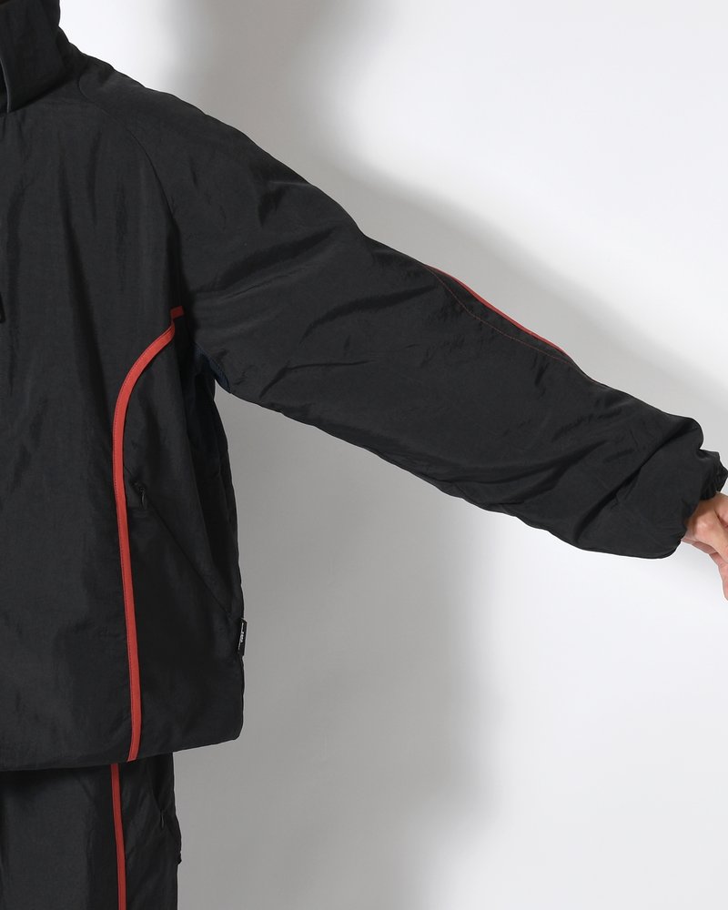 BOUND-SEAM PUFFER JACKET -BLACK-