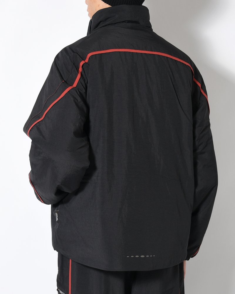 BOUND-SEAM PUFFER JACKET -BLACK-