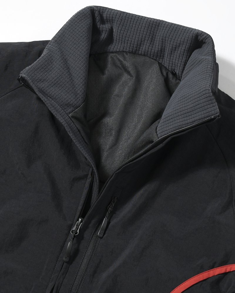 BOUND-SEAM PUFFER JACKET -BLACK-