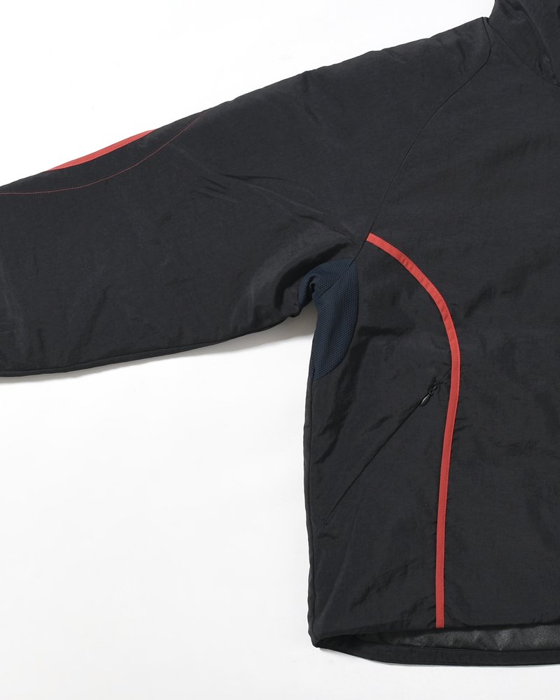 BOUND-SEAM PUFFER JACKET -BLACK-