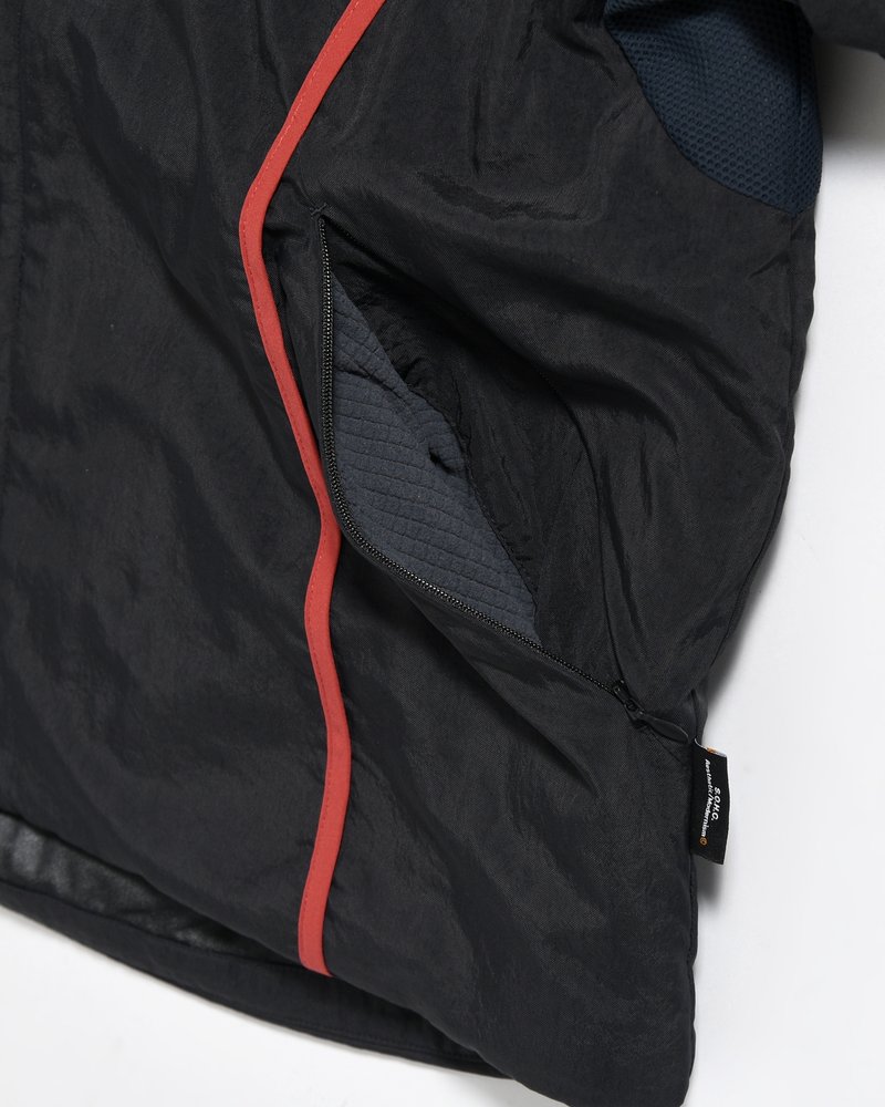 BOUND-SEAM PUFFER JACKET -BLACK-