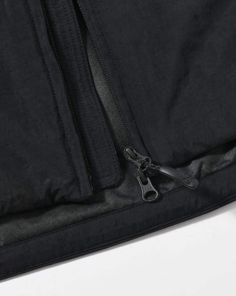 BOUND-SEAM PUFFER JACKET -BLACK-