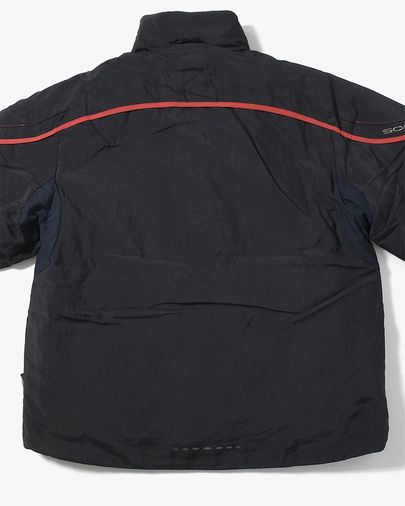 BOUND-SEAM PUFFER JACKET -BLACK-
