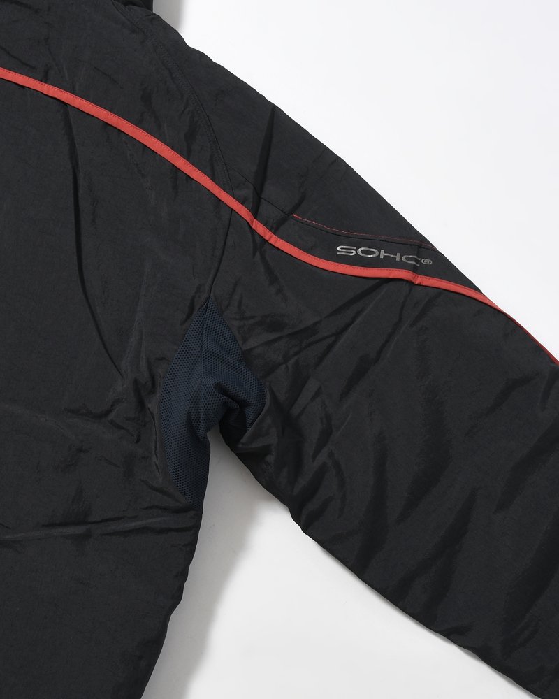 BOUND-SEAM PUFFER JACKET -BLACK-