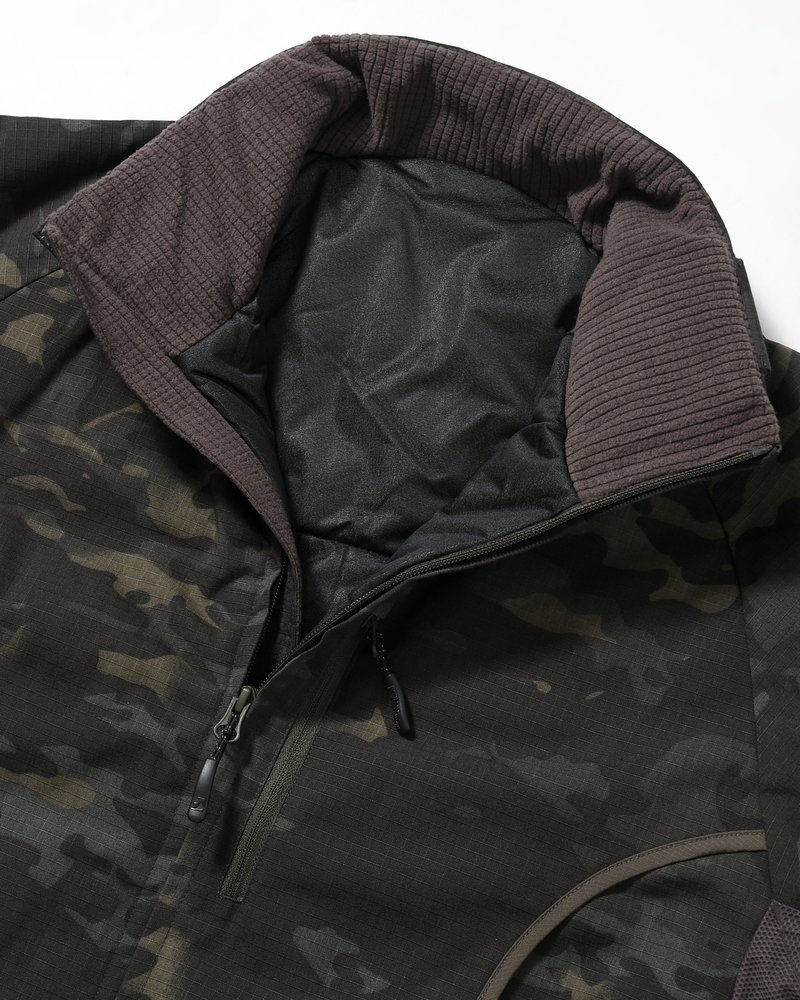 BOUND-SEAM PUFFER JACKET -MULTI-