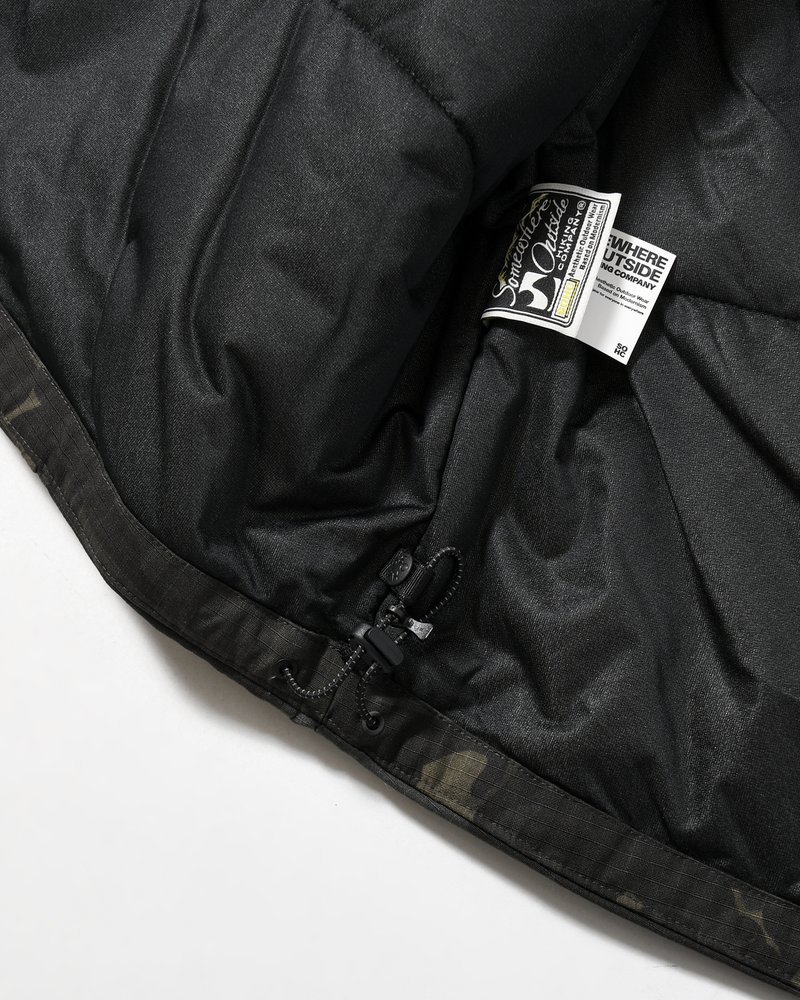 BOUND-SEAM PUFFER JACKET -MULTI-