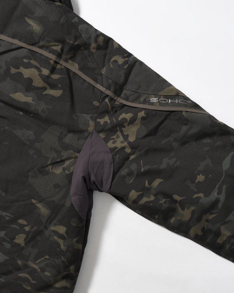 BOUND-SEAM PUFFER JACKET -MULTI-