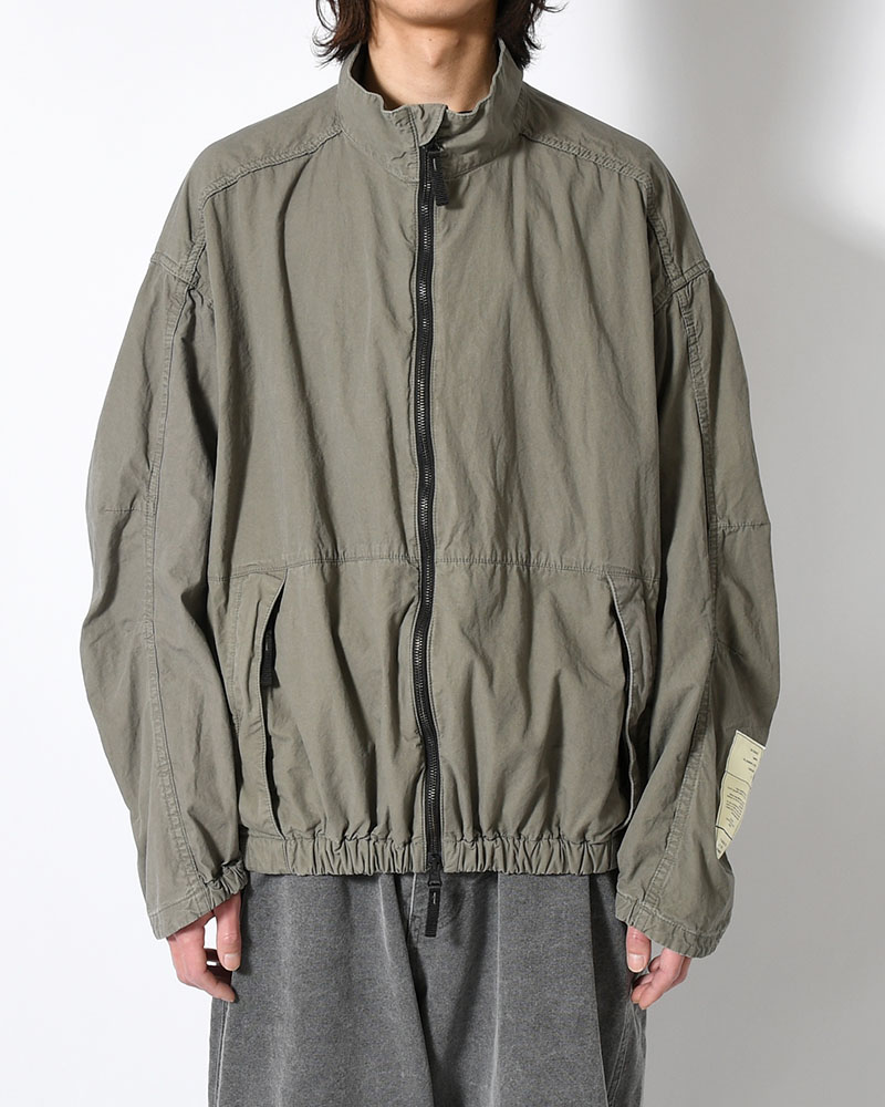 STAND COLLAR JACKET -GRAY-