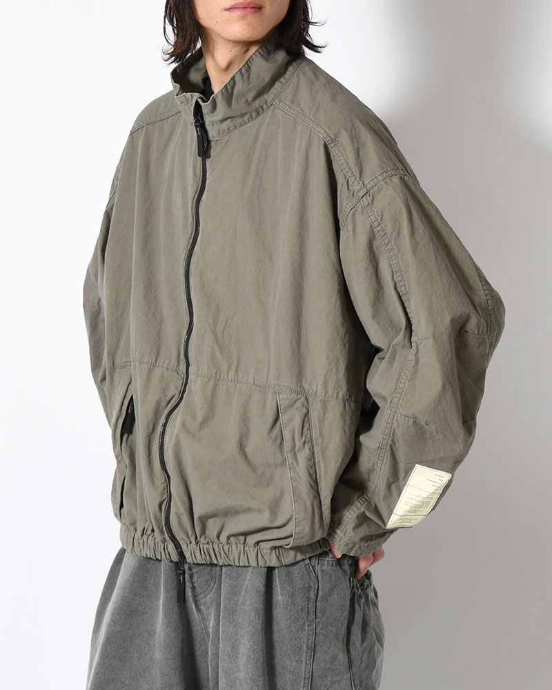STAND COLLAR JACKET -GRAY-