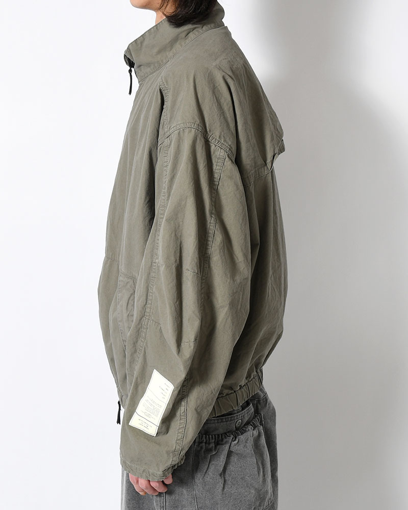 STAND COLLAR JACKET -GRAY-