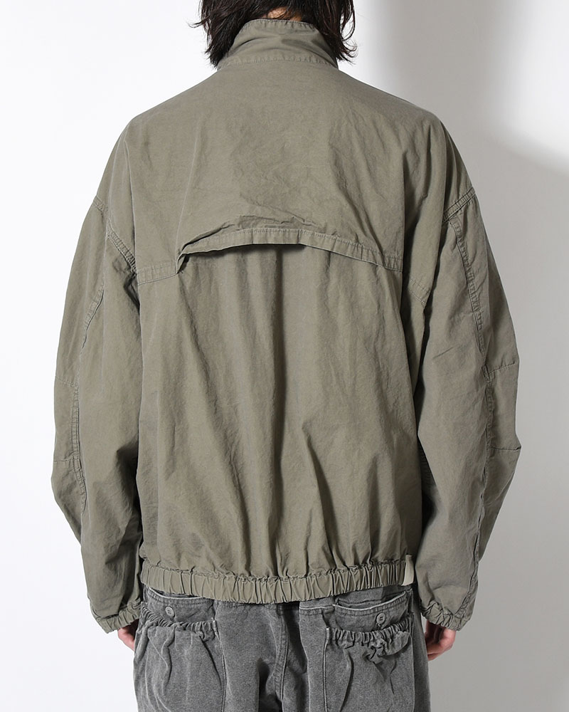 STAND COLLAR JACKET -GRAY-