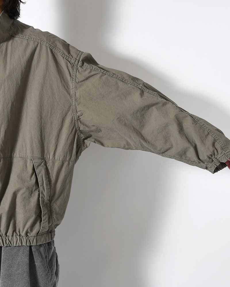 STAND COLLAR JACKET -GRAY-