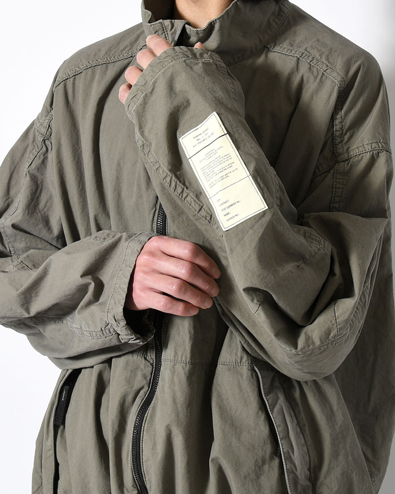 STAND COLLAR JACKET -GRAY-