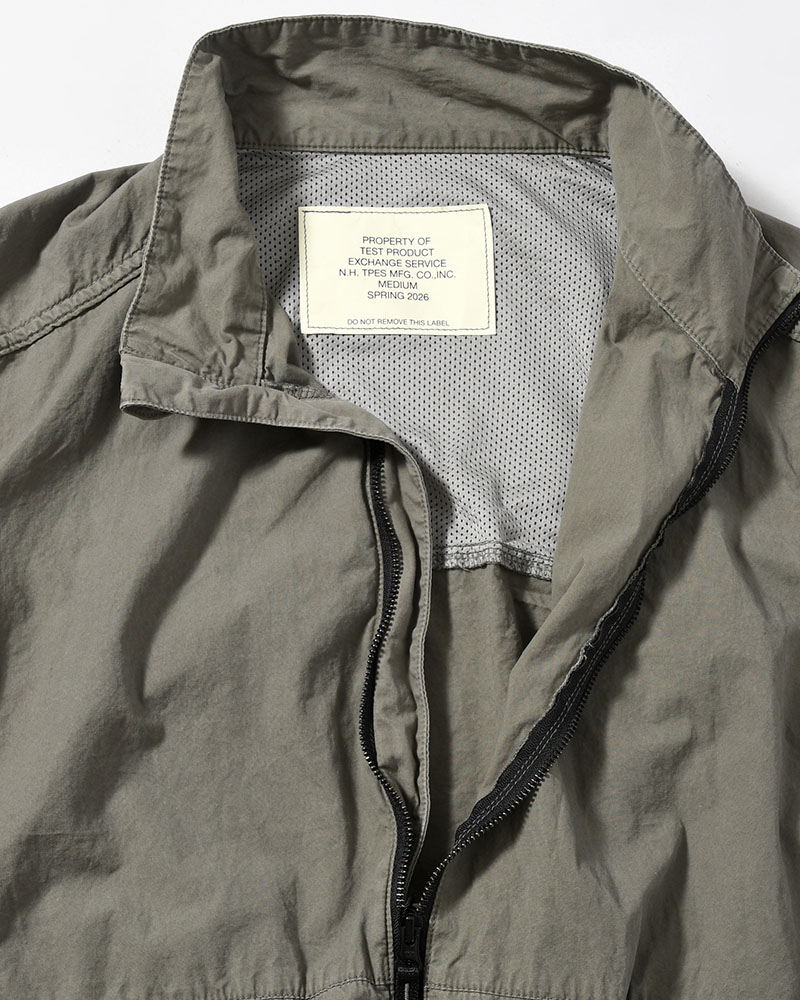 STAND COLLAR JACKET -GRAY-